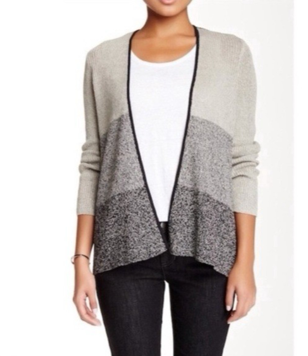Eileen Fisher Cardigan Womens Size 2XL Wool & Organic Linen Long Sleeve Sweater